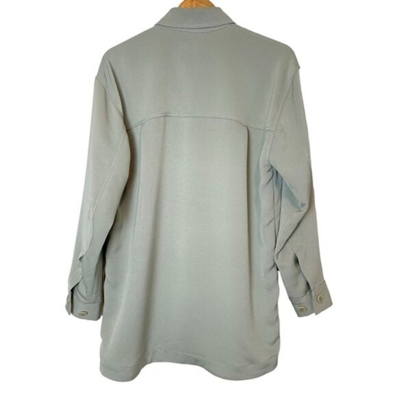 Aritzia Babaton light mint green oversized button down collared jacket size S - Picture 3 of 9